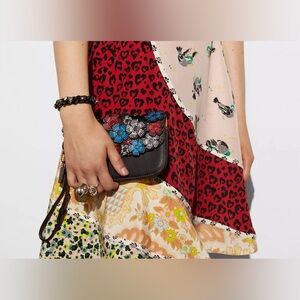 Coach Clutch with Tea Rose